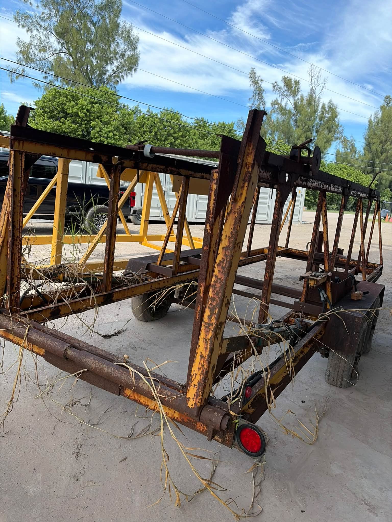 Industrial trailer rear view
