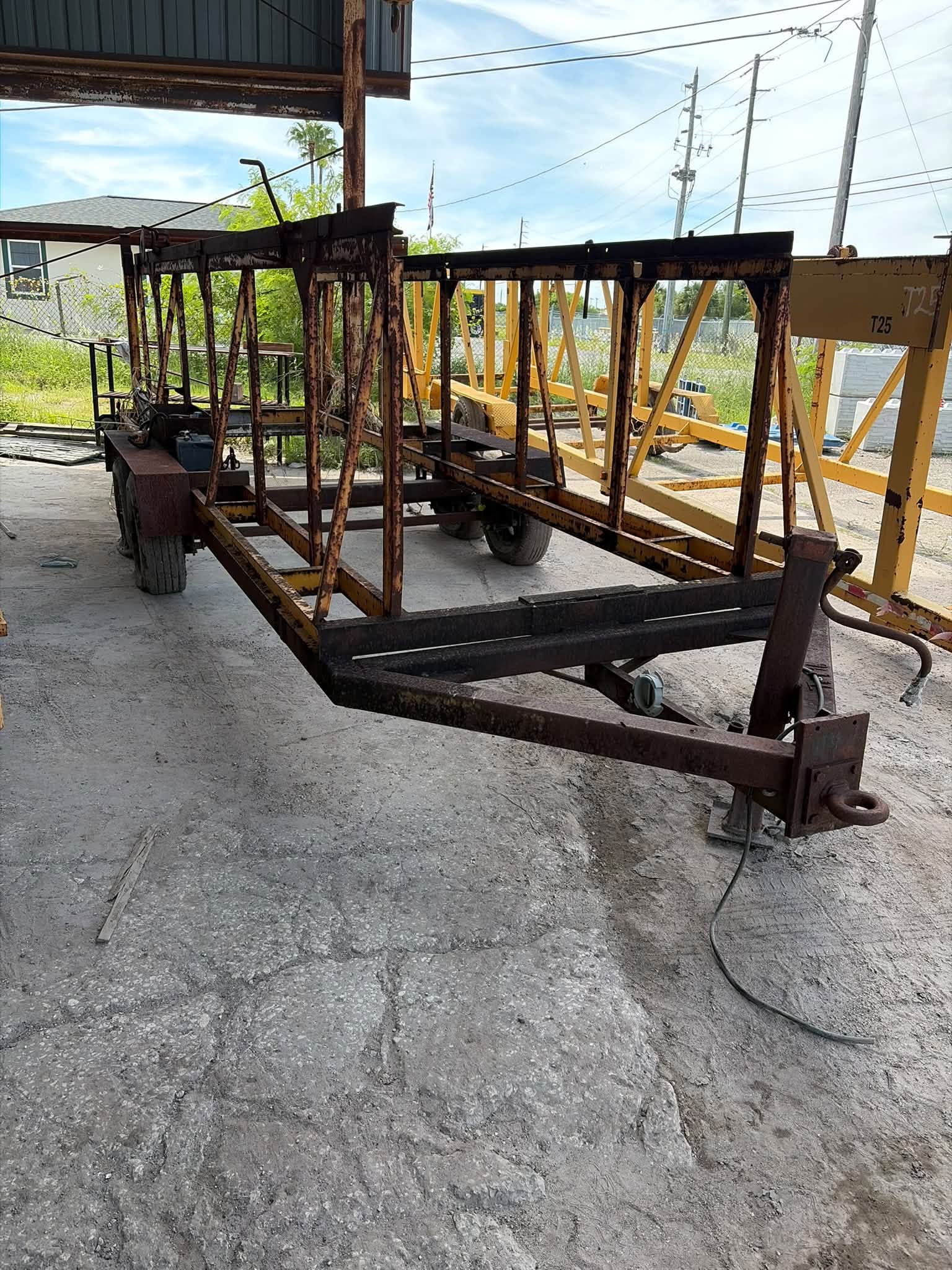 Used pipe trailer